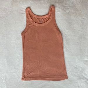 American Eagle Womens Light Orange Soft and Sexy Rib Tank Top Size Small